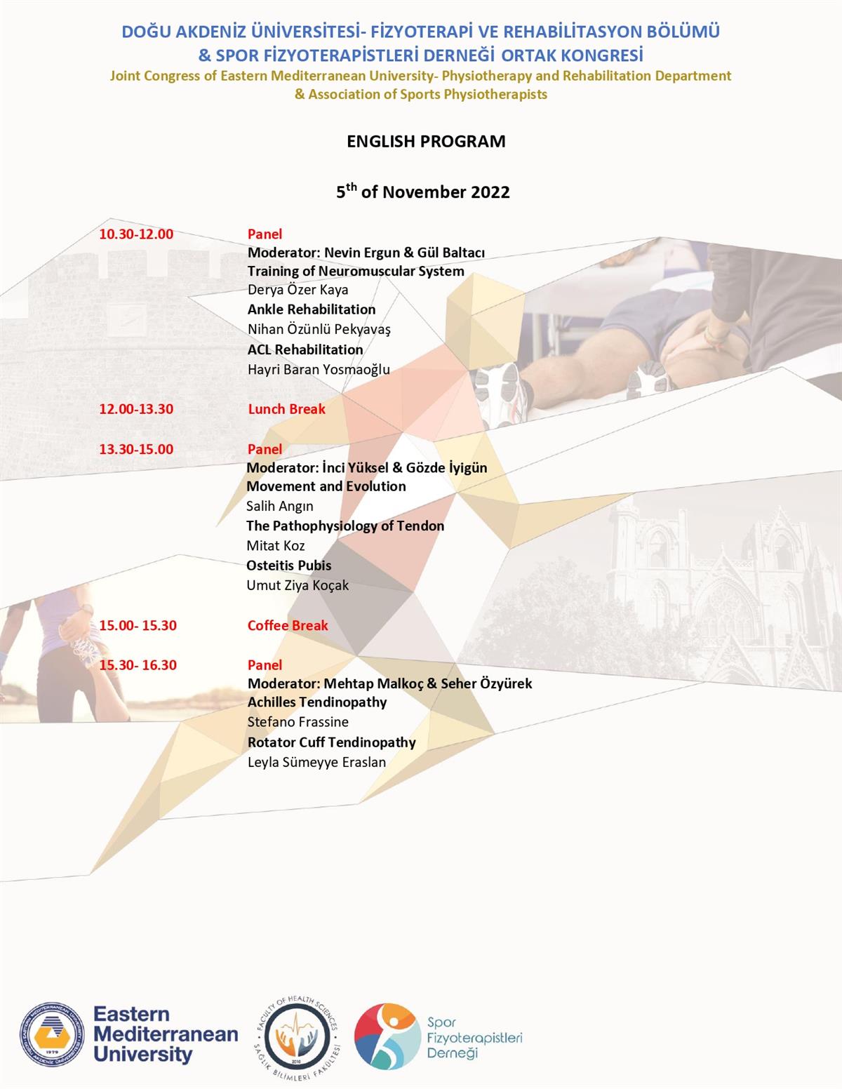 Scientific Program Joint Congress of Eastern Mediterranean University